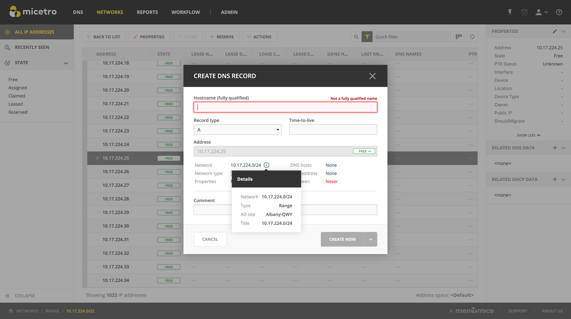 IPAM and DNS synergy in Micetro 10.0