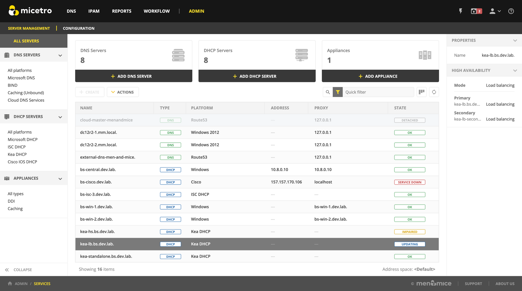 Streamlined DNS and DHCP server management with Micetro by Men&Mice